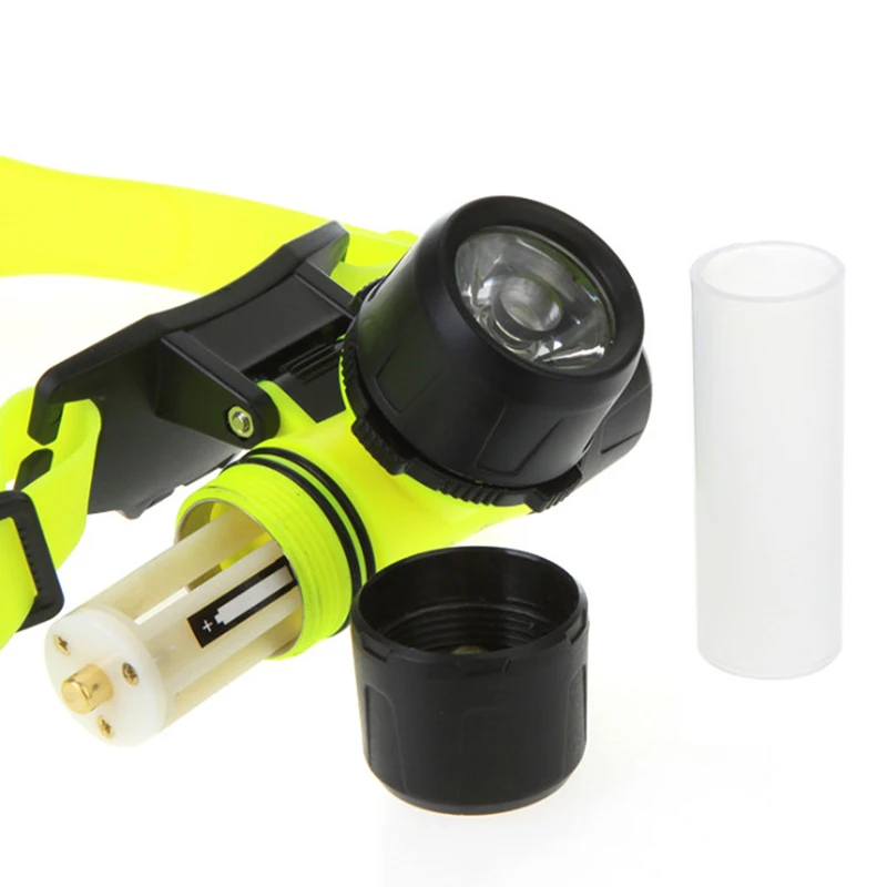 Outdoor Camping Cycling Fishing Light LED Diving Strong Headlamp 18650/3AAA Dual-use No Battery good elasticity ABS Headlamp
