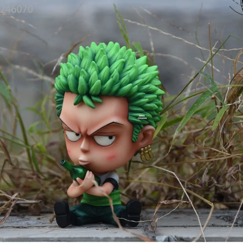 " одна статуя соломенная шляпа Пираты бюст Roronoa Zoro полноразмерный портрет меч GK фигурка игрушка коробка 11 см V571