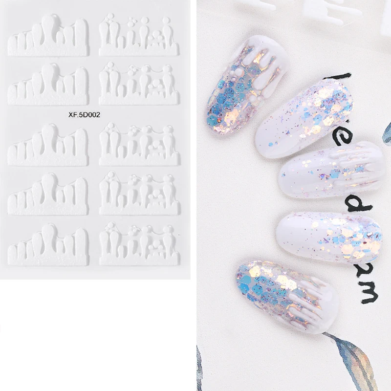 2A 16 видов стилей стикеры 3D на ногти Nail Art Наклейки Наклейка-бант ногтей Маникюр для конкурсов красоты для маленьких девочек для дня рождения, Рождества, год пряди с креплением на кератиновых пластинах украшения - Цвет: 2A