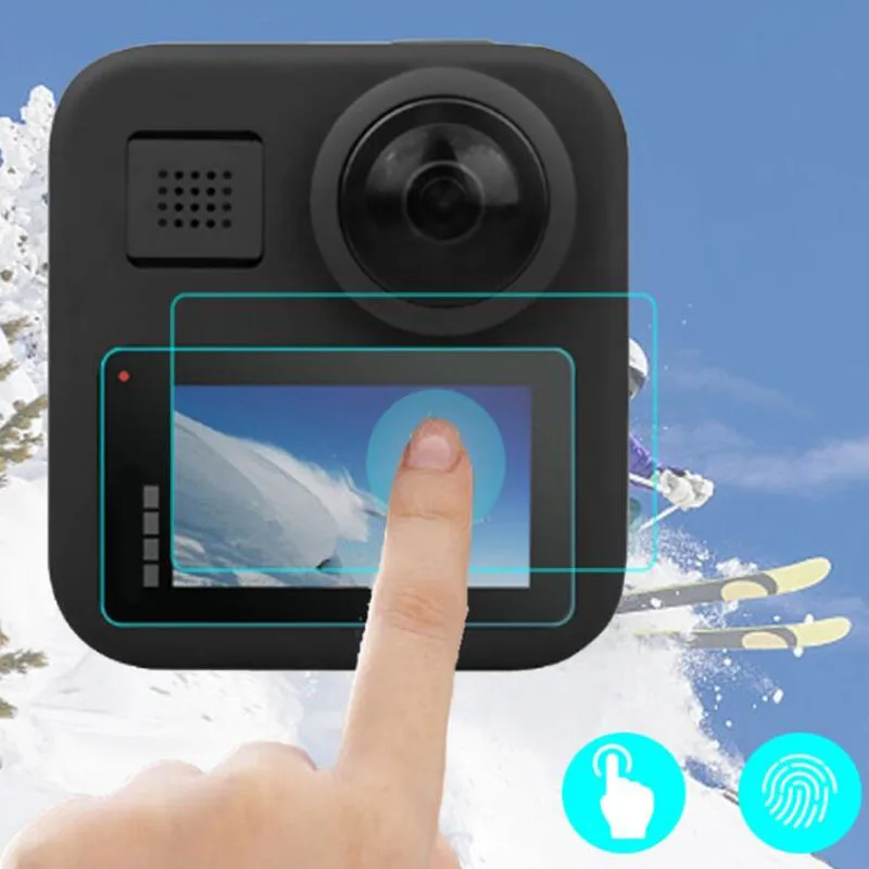 Закаленное стекло дисплей защитное покрытие ЖК-экрана чехол для GoPro Max черный Go pro экшн Спортивная камера защитная пленка аксессуар