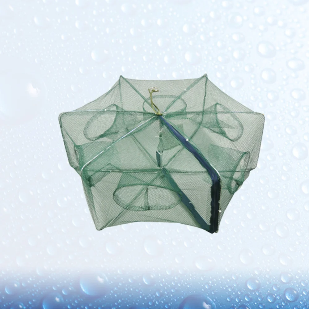 Foldable Bait Cast Mesh Trap Net Portable Fishing Landing Shrimp Cage for Fish Lobster Prawn Minnow Crayfish Crab - Цена: 