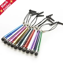 10 шт Универсальный Длинный емкостный сенсорный экран Стилус для смарт-сотовые телефоны, планшеты с заглушками от пыли