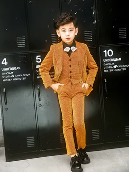 

Boys Suits Blazer Formal Coat Slim Fit For Wedding Party Piano Shiny Boys Dress Outfit Kids Suits