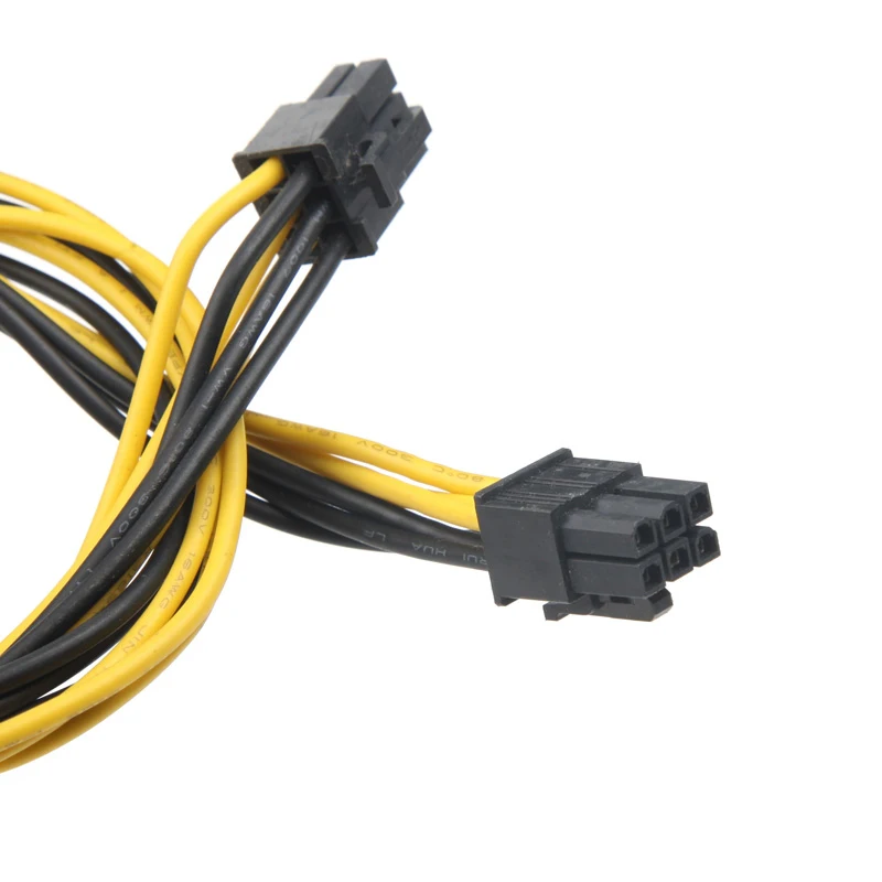 Lingable PCI-E Power Cable PCI-Express 6P Male to 6Pin Male Graphics Video Card Power Cabo 50CM BTC Extension Miner Mining Wire