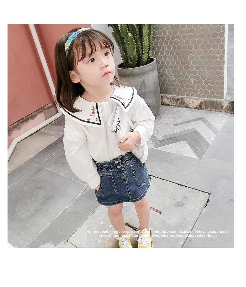 autumn and winter new girls skirt denim wild skirt