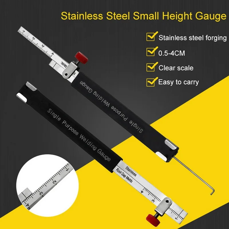 Весы для сварки Малый калибр высоты линейка внутренней метрический размер 0 5-4 см