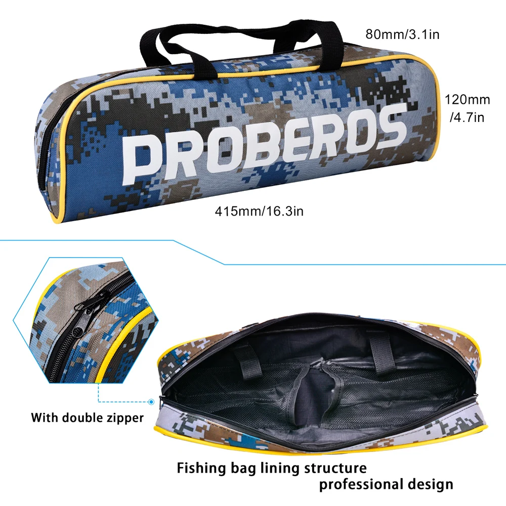 Proberos Telescopic Rod and Reel Kit 2.1 Carbon Fiber Fishing Rod 7.2:1 Gear  Ratio Baitcasting Reel Line Lures Hooks Bag Combo - AliExpress