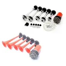 Универсальный 5 трубок музыкальный Дикси Dukes Of Hazzard электронный хромированный Воздушный Рог составный Автомобиль Грузовик Лодка 12 в 125 дБ