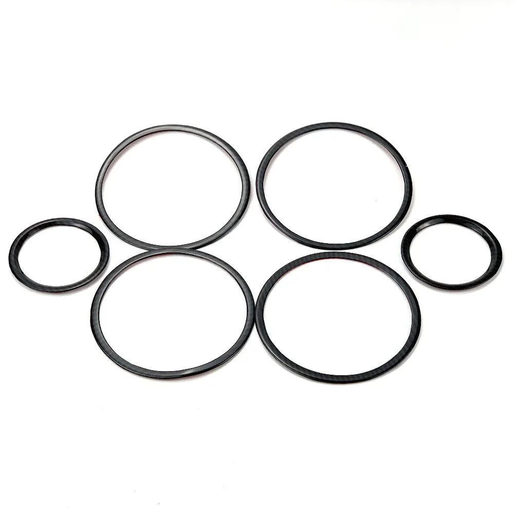 6pcs/set Car Accessories Carbon Fiber audio Speaker Ring Trim Interior Decoration sticker For Kia K3 K3S- Car styling