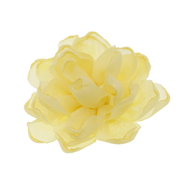 8yellow 7 см бутик DIY Цветы Ткань-шифон, цветы без зажимов рождественские аксессуары свадебные Девушки аксессуары для волос 10 шт./лот - Цвет: 8yellow