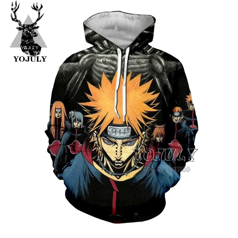 YOJULY Naruto hot sale Hoodies Jacket boy girl teens 3D Hoodie Cosplay Akatsuki Hoodies Sweatshirt streetwear hip hop Anime C113 - Цвет: 13