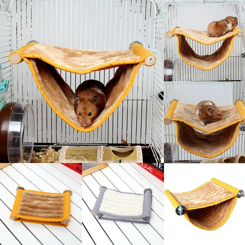 Small Animals Pet Hamster Bird Bed Cushion House Cages Soft Warm Mat Blanket Washable Toy Bed Hut