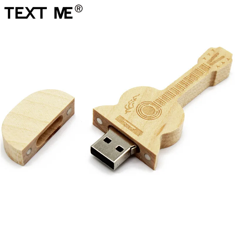 TEXT ME Клен деревянная бамбуковая гитара модель USB 2,0 Usb Флешка 64 ГБ флеш-накопитель 4 ГБ 8 ГБ 16 ГБ 32 ГБ флешка