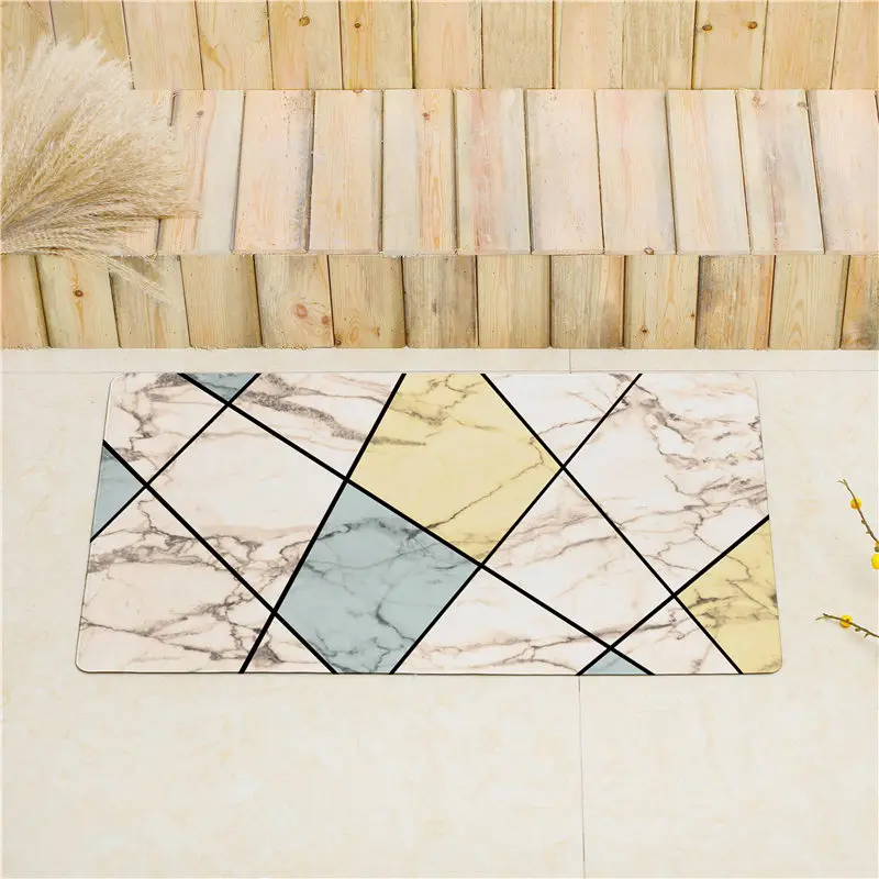 14 Marble Pattern Entrance Doormat Kitchen Mat For Floor Door Mats Non-slip Home Mat PVC Soft Skin Rugs Waterproof Welcome Carpet - Цвет: 14