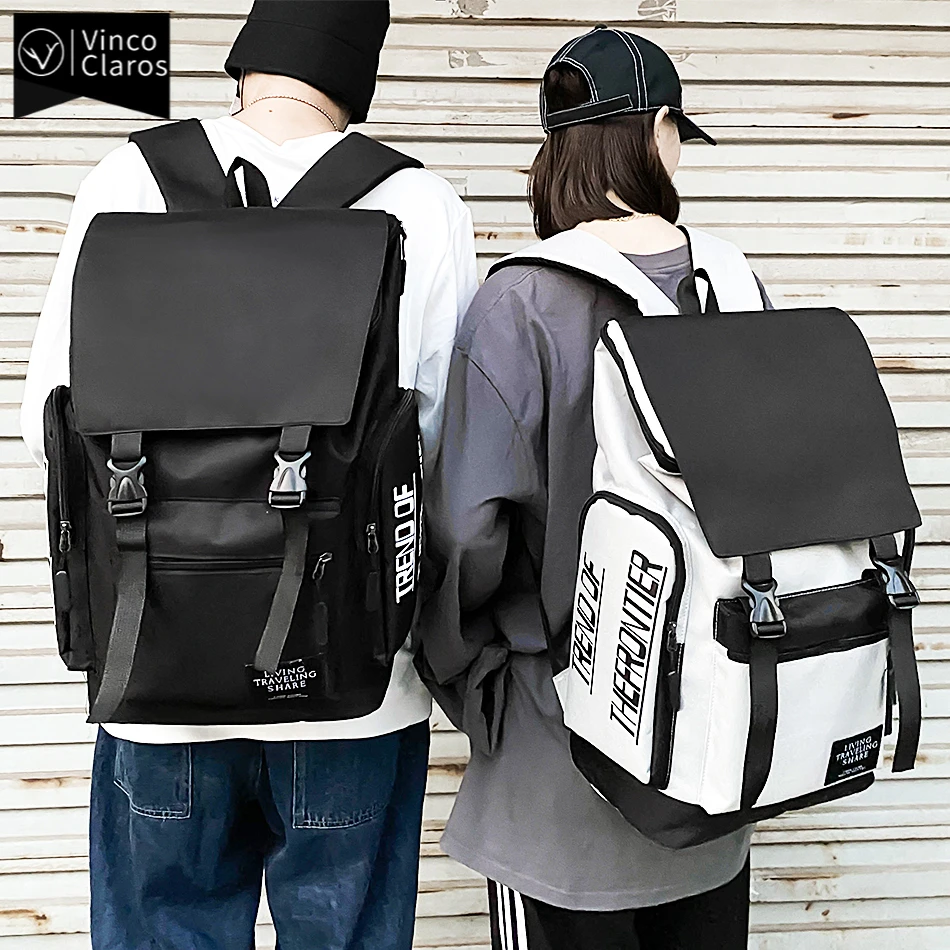 Mochila urbana lona para hombre, morral para ordenador portátil de 15,6 pulgadas, escolar de gran capacidad para adolescentes, bolsa de viaje sencilla Unisex|Mochilas| - AliExpress