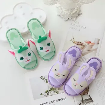 

Cartoon Girl Slippers Indoor Home Wooden Floor Shoes Summer Shelliemay Home Slipper Open Toe Non-slip Thick Duffy Stellalou Pink
