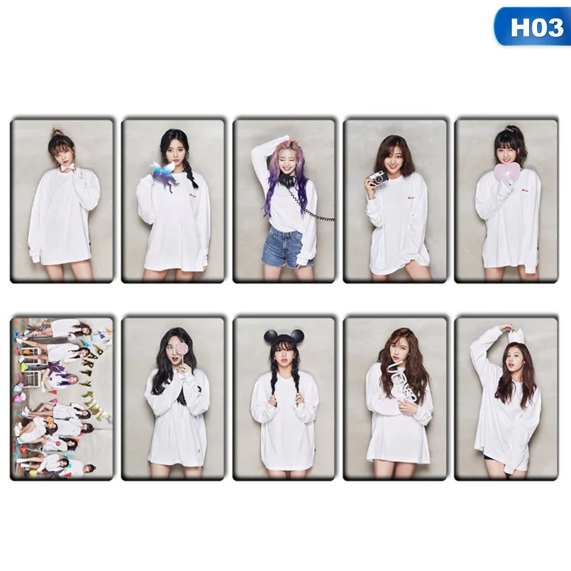 Новинка, 10 шт./компл., Kpop Twice Lomo, наклейка для фотостудии, летняя мода, липкая Фотокарта, 10 шт., плакат - Цвет: H03