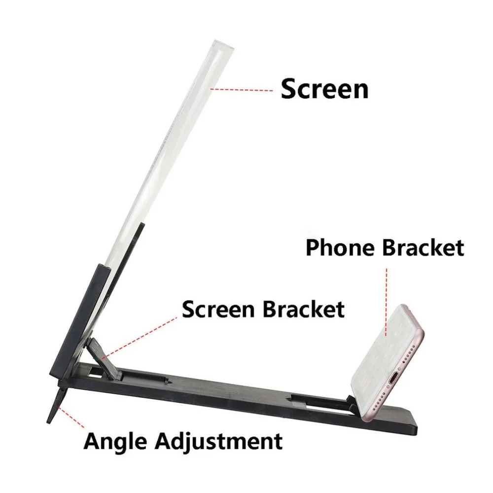 14 дюймов складной мобильный увеличитель для экрана телефона 3D HD экран Усилитель Стенд кронштейн экран Лупа Усилитель держатель