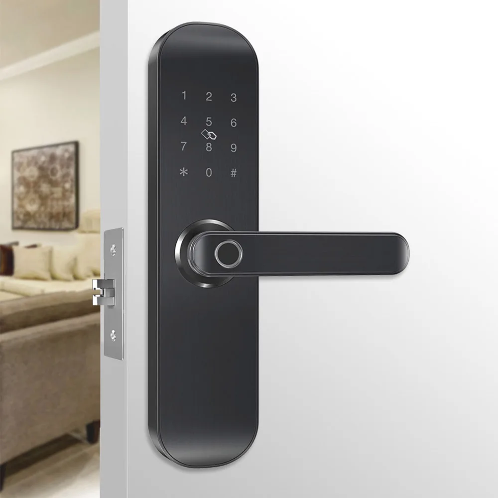 Yi-LOCK Смарт безопасности биометрический Электронный Отпечаток пальца/rfid/ключ/Пароль/приложение дистанционный дверной замок с 5052 врезной