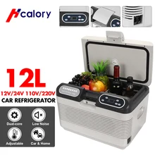 12l refrigerador do carro 75w compressor portátil com display led refrigeração & aquecimento 2 métodos de carregamento para viagem acampamento