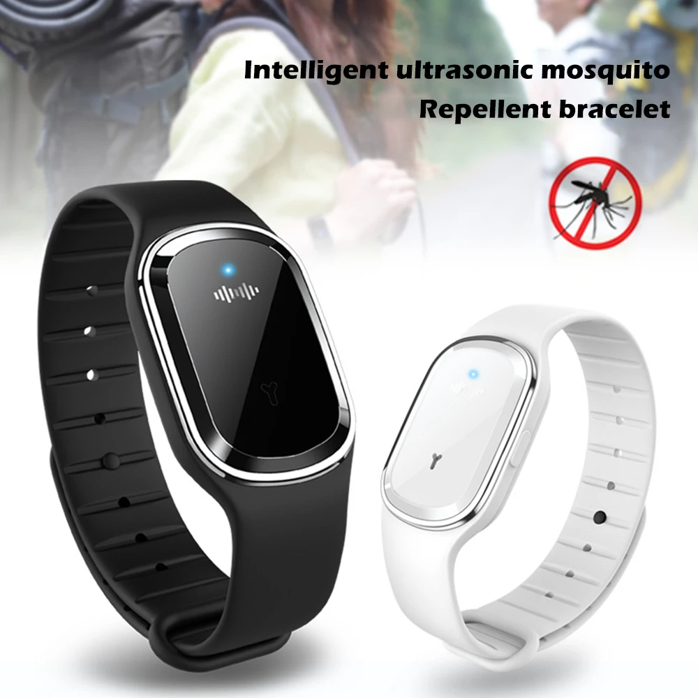 

Smart Ultrasonic Mosquito Bracelet Wristband Mosquito Repellent Outdoor Portable Watch Function Life Time 130 Hours
