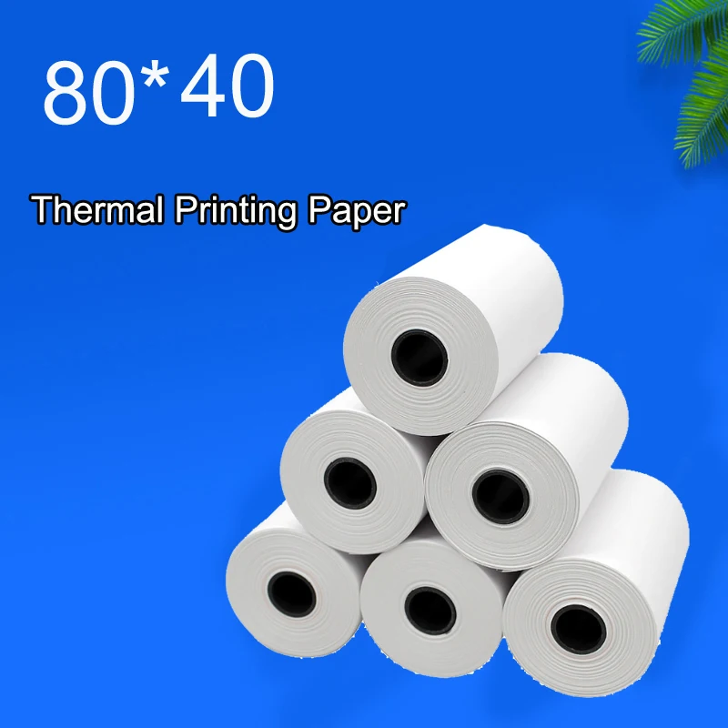 

80x40mm 1PCS Thermal paper Receipt printer paper POS printer 80mm paper for Mobile POS mobile printer paper