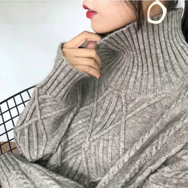 Осенне-зимний эластичный теплый свитер для беременных; мягкий свитер для беременных; модная одежда с высоким воротником для беременных