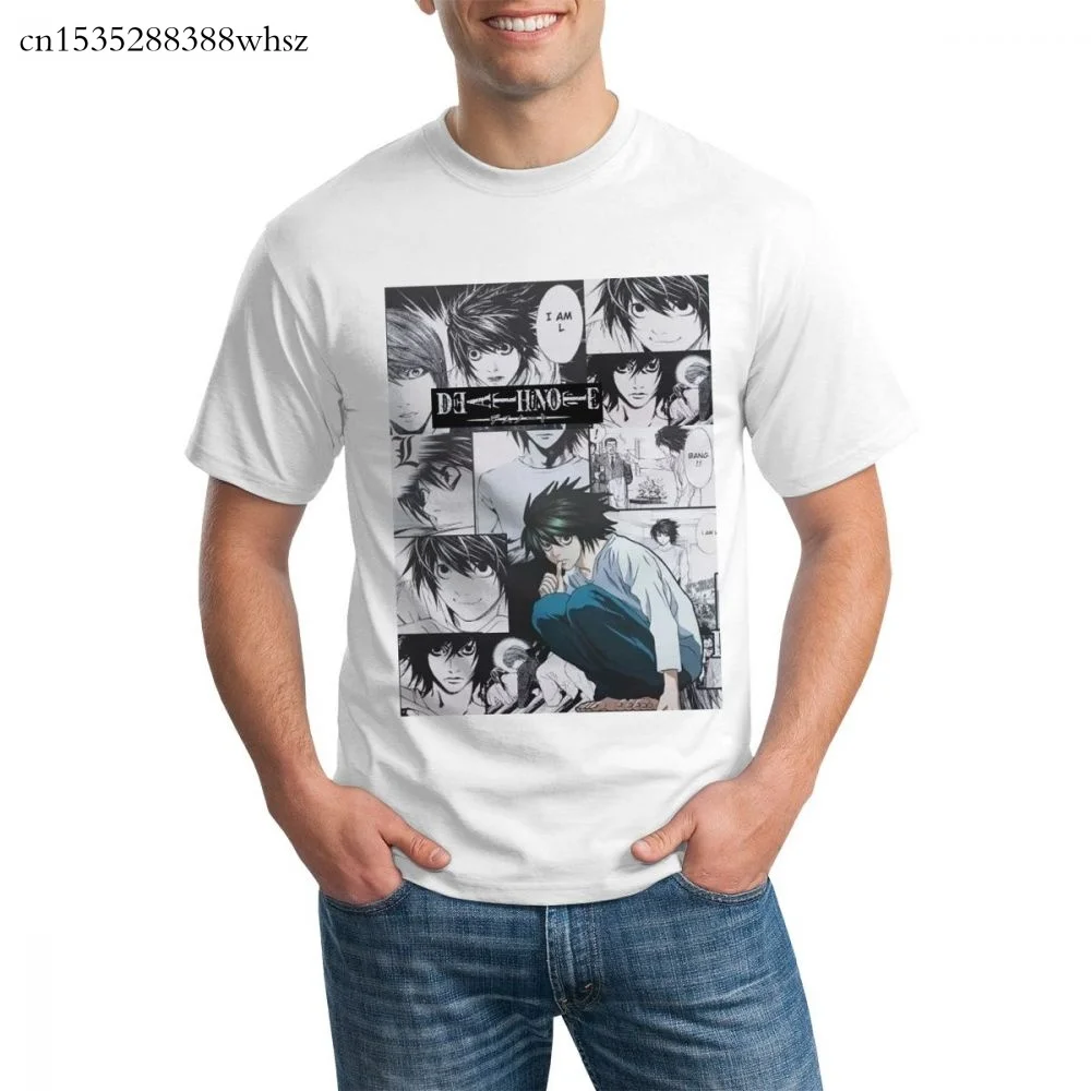 

Death Note L Manga Strip Kira Ryuk Anime Unisex graphic t shirt for men 2020