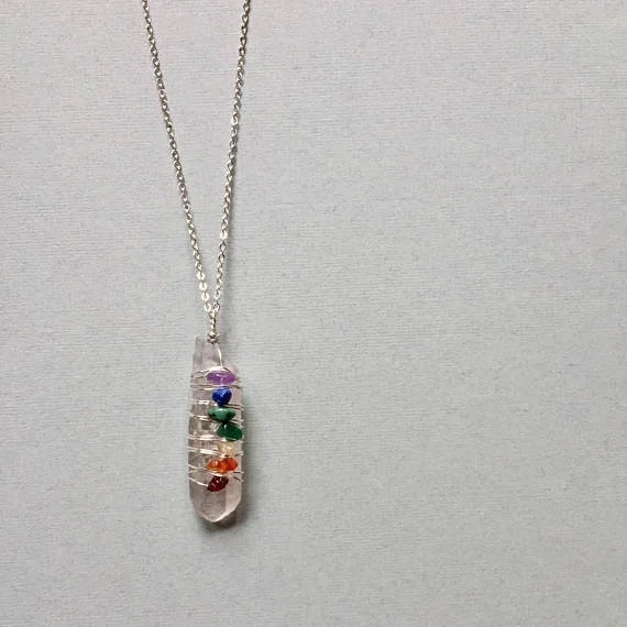Chakra Balancing Quartz Necklace - Image 3