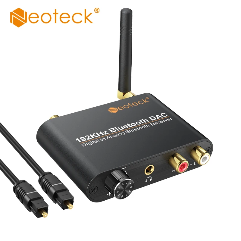 Преобразователь Neoteck DAC с приемником Bluetooth 5 0 регулятор громкости 192 кГц цифровой
