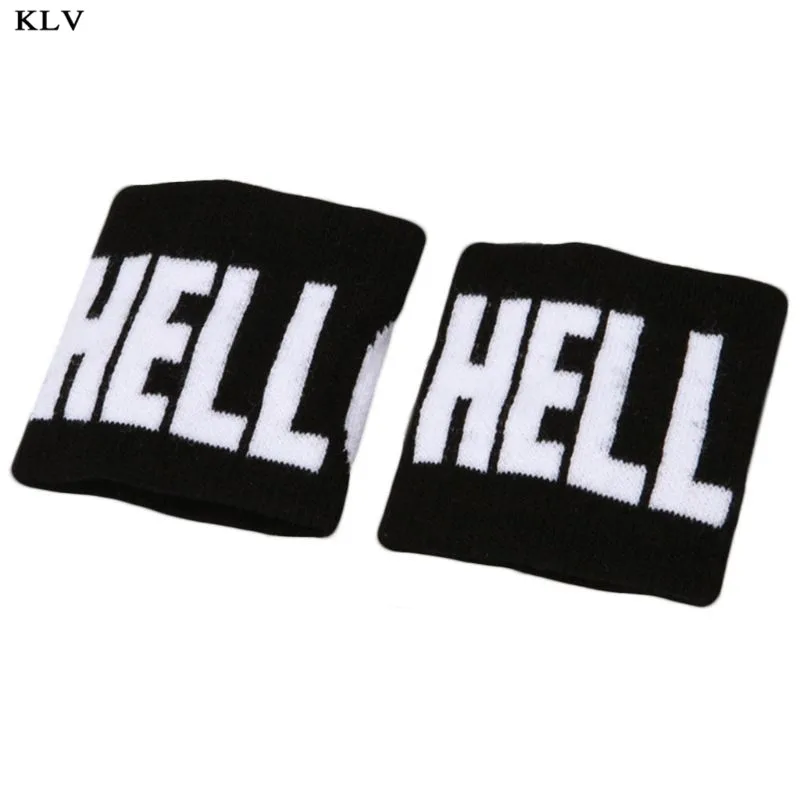 A 2Pcs/Pair Adult Kids Running Sports Sweatband Hip-Hop Letters Colored Striped Dancing Wrist Support Brace Wraps Guards - Цвет: A