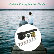 Lixada Fly рыболовный набор, портативная катушка спиннинга, комбинированный рыболовный стартер, упаковка из 4 предметов, удочка для ловли нахлыстом с бонусным каркасом