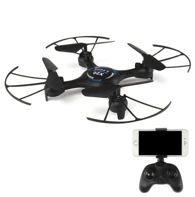 WI-FI FPV дрона с дистанционным управлением X20 2,4G 100 м расстояние «Безголовый» режим 3D трюк возврат одним нажатием кнопки р/у вертолет со стальным корпусом светодиодный свет детская игрушка в подарок
