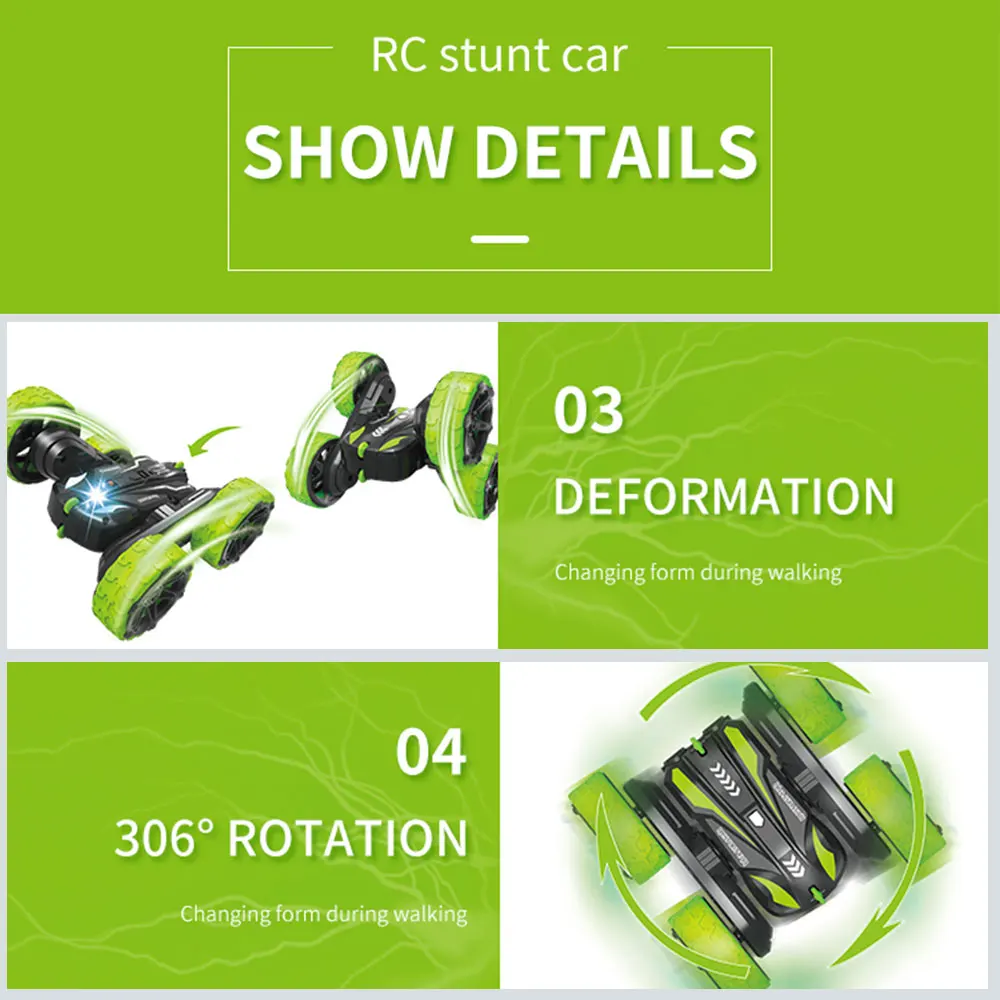 Крутой гусеничный автомобиль 1/28 RC трюк автомобиль скалолазание 360 градусов переворачивает вращающийся Дрифт трюк игрушка крутка RC автомобиль подарки для детей