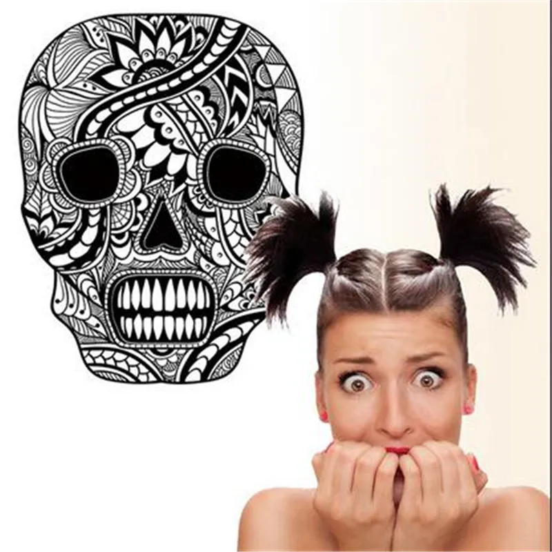 1 шт. наклейки на стену с костями для лица игры Хэллоуин стеклянные окно украшение