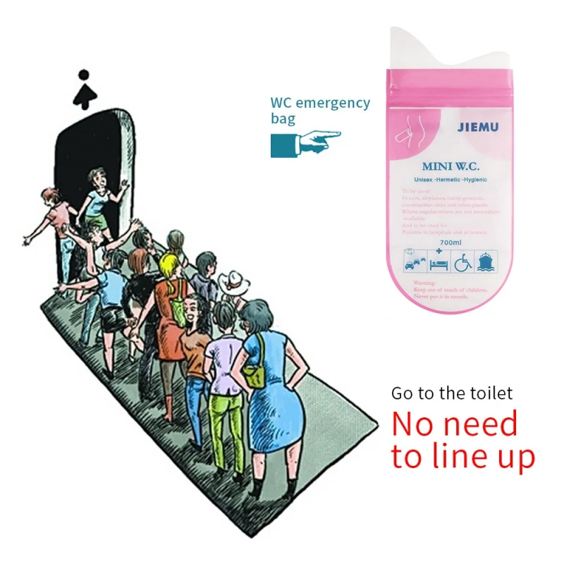 Пересылка бесплатно одноразовый Бумага Туалет унитаз Кемпинг путешествия Портативный аварийного сумка мочи портативный туалет сумка