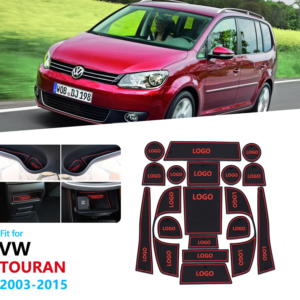 Противоскользящий резиновый коврик со слотом для ворот Volkswagen Touran MK1 2003 2004 2006 2008 2009