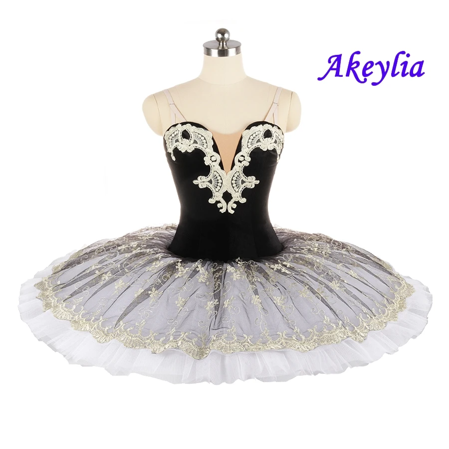 Woman pre-professional ballet tutu white black swan girls ballet dress costume kids feather adult ballet tutu stage dance wear