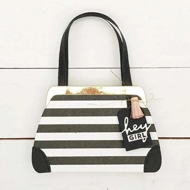

JC Metal Cutting Dies Scrapbook Women Handbag Tote Bag Shape Diy Die Cut Craft Stencil Handmade Card Make Model Mold Decoration