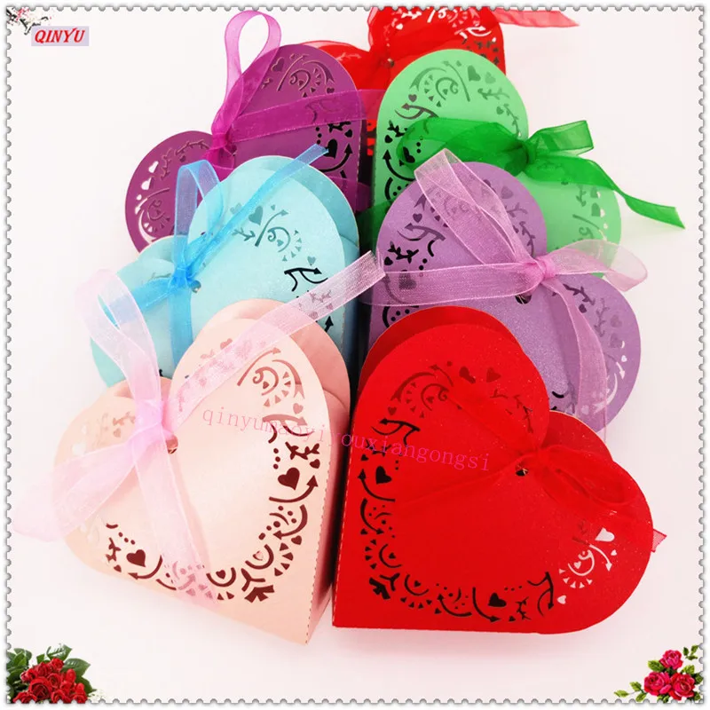 10/50pcs Love Heart Laser Cut Hollow Candy Gifts Boxes For Decoration Baby Shower Wedding Party Favor 7zSH152 |