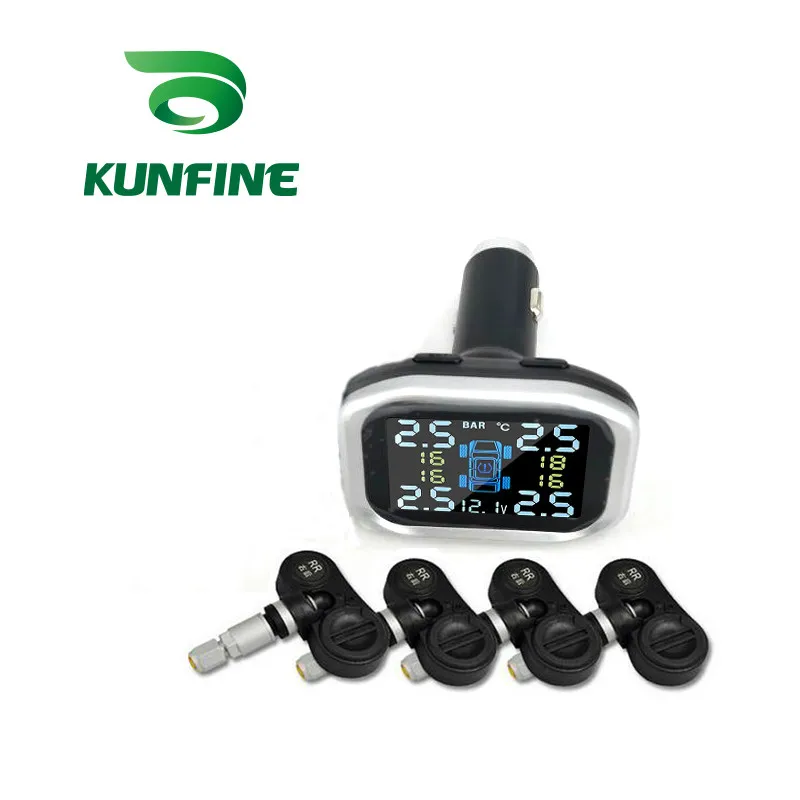 Умный автомобиль TPMS система контроля давления в шинах прикуриватель цифровой ЖК-дисплей автоматическая система охранной сигнализации s давление в шинах - Тип: Internal Sensor TPMS