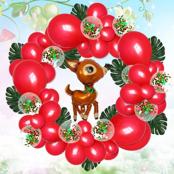 

60pc Balloon Garland Arch Kit 12Ft long green red Latex air Balloons pack for christmas party happy new year party decor suppies