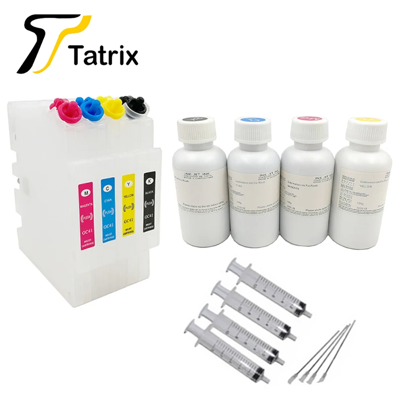

Tatrix GC41 Refillable Cartridge + Ricoh Sublimation . For Ricoh SG2100 SG2010L SG3120 SG3100 SG3110DN SG3110DNW SG7100 Printer