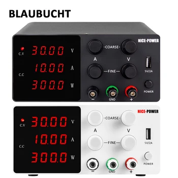 

BLAUBUCHT Lab Switching DC Power Supply 30V 10A Adjustable 60V 30V 120V 3A 5A Regulated Laboratory Bench Switch Power Source