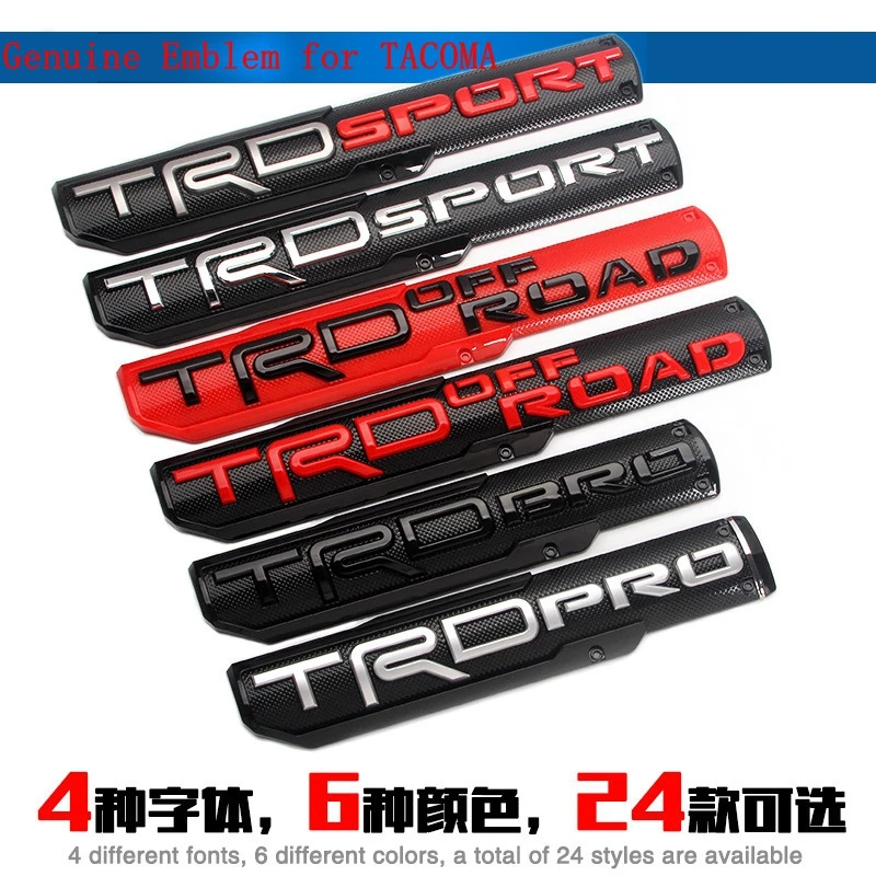 本abs Trdpro Trdbro Trdsport Trdオフロードエンブレムバッジ車のステッカー サイドフェンダーデカールトヨタタコマ用車の装飾 車のステッカー Aliexpress