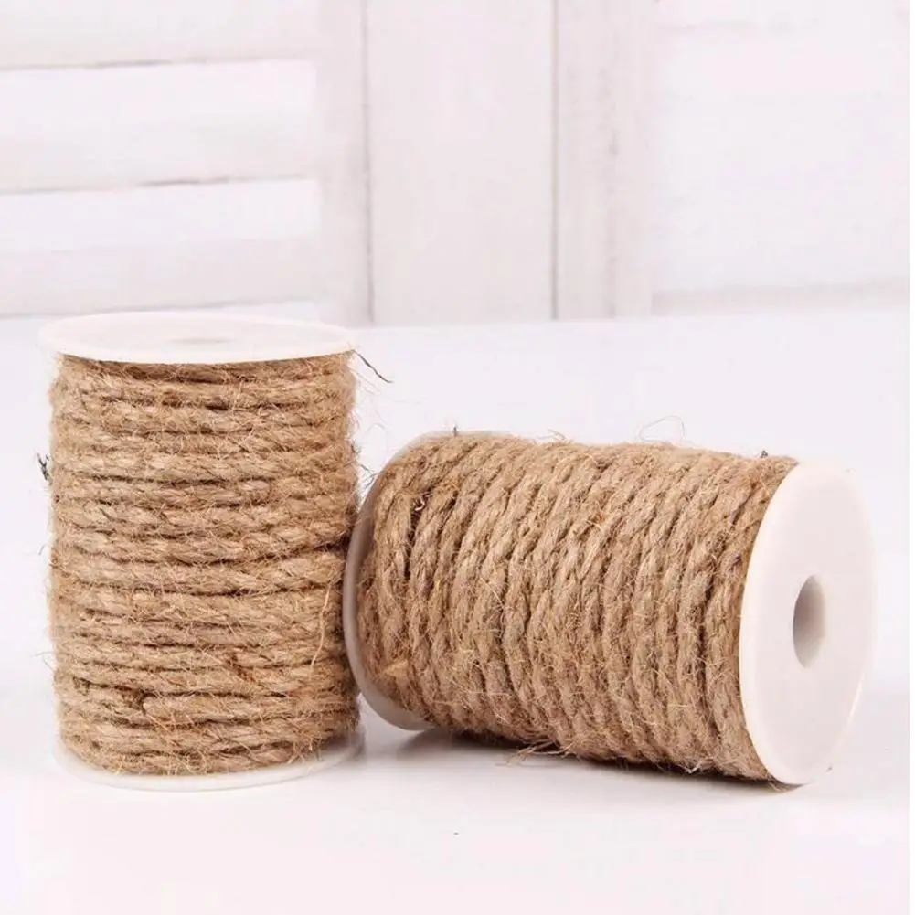 10 м натуральная сизалевая веревка для кошки альпинистская Рамка DIY ручная работа 4-10 мм джутовая веревка лампа декоративная веревка переплет пеньковые веревки упаковка