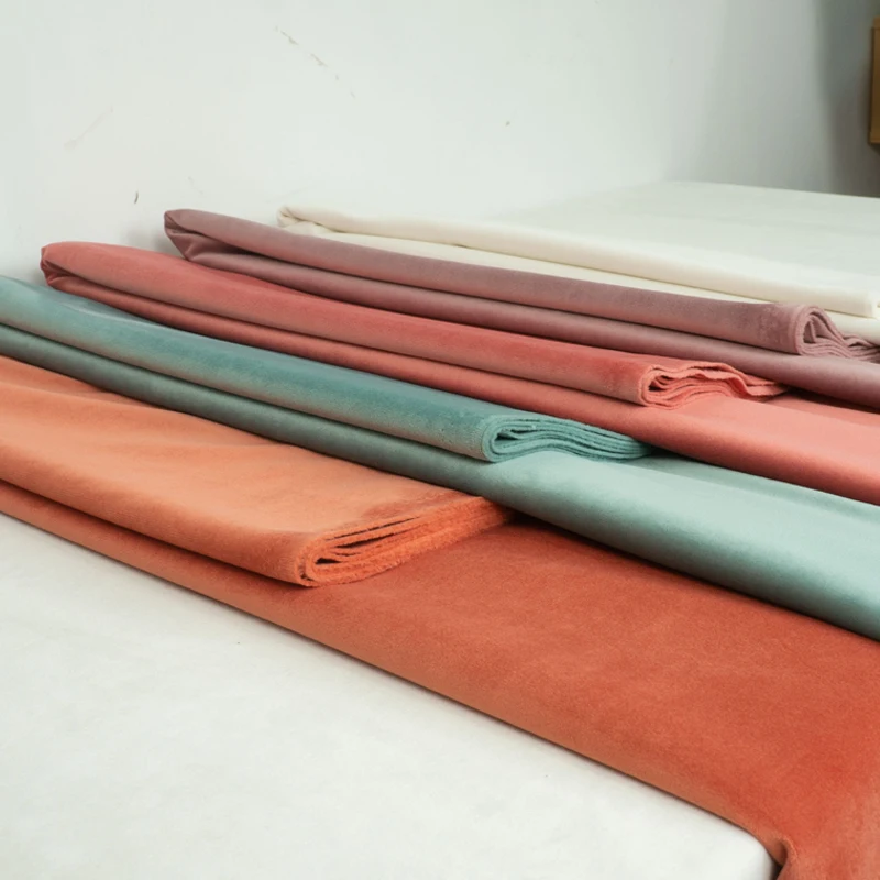 

150CM Width Velvet Velour Fabric Table Cloth Curtain Sofa Chair Fabric Cushion Pillow Red Black Coffee Blue Gold Green Pink Gray