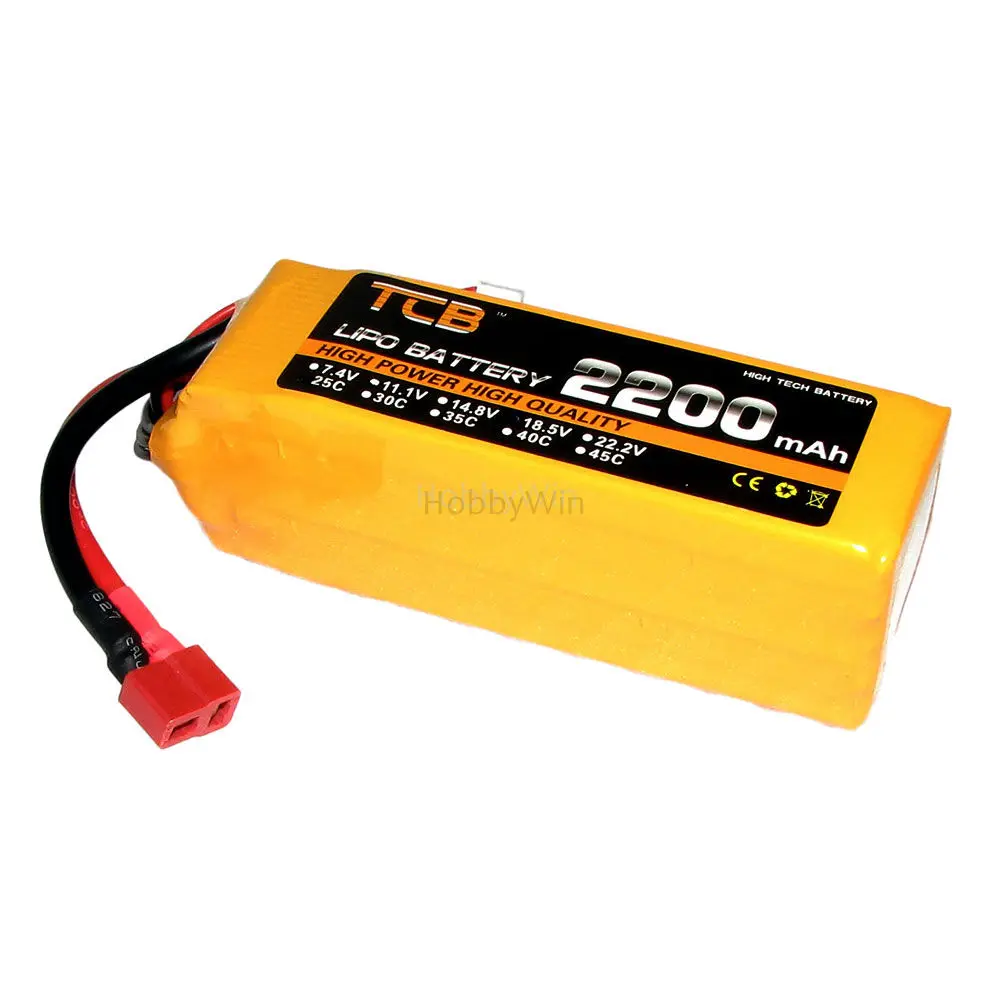 $46.55 185V 5S 2200mAh 25C 35C LiPO Battery Deans T plug RC Model Airplane Helicopter FPV Drone Lipolymer