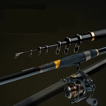 

2.4M 2.7M 3.0M 3.6M 4.5M 5.4M 6.3M Rock Fishing Rod Super Hard Carbon Telescopic Wedkarstwo Olta Long Section Spinning Sticks