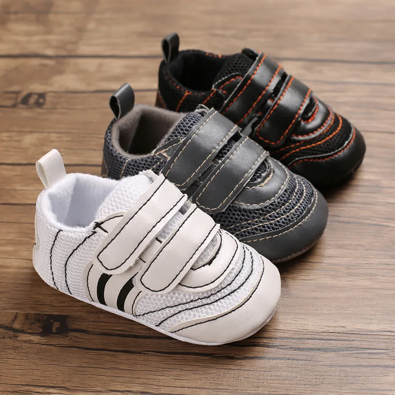 

2020 New Baby Boys Shoes Soft Sole Infant Toddler First Walkers Mesh Baby Sneakers Casual Sport Shoe Gray White 0-18 Months